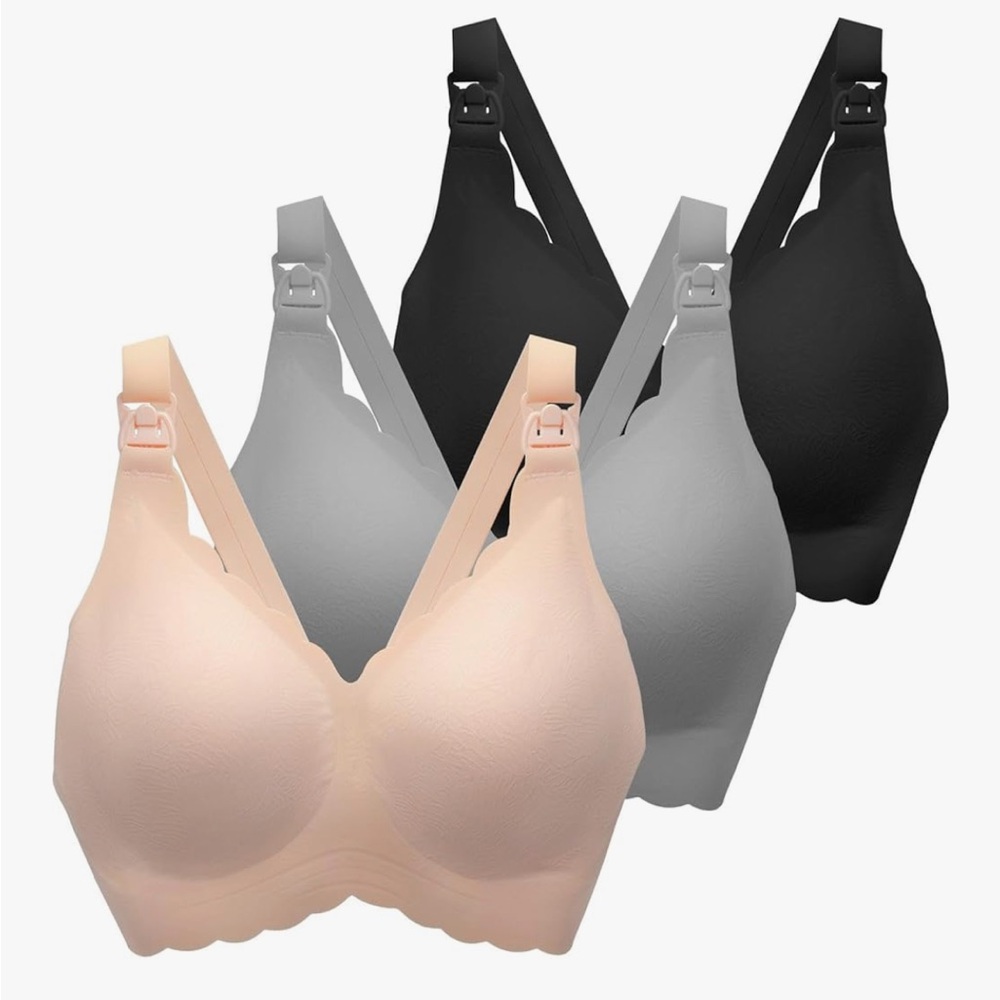 NWT MomWills Nursing Bras for Breastfeeding Jelly Strip Comfort Maternity 3 pack